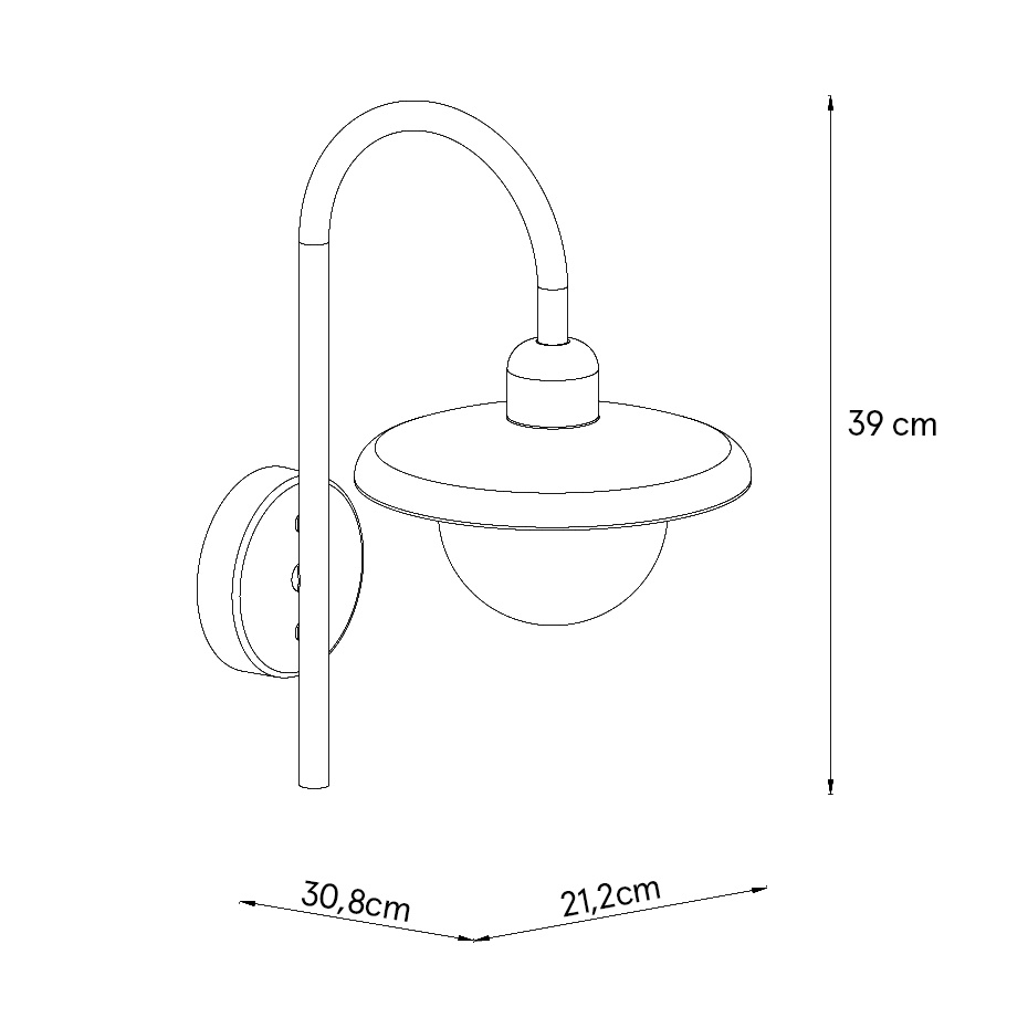 Berlo Vägglampa Svart