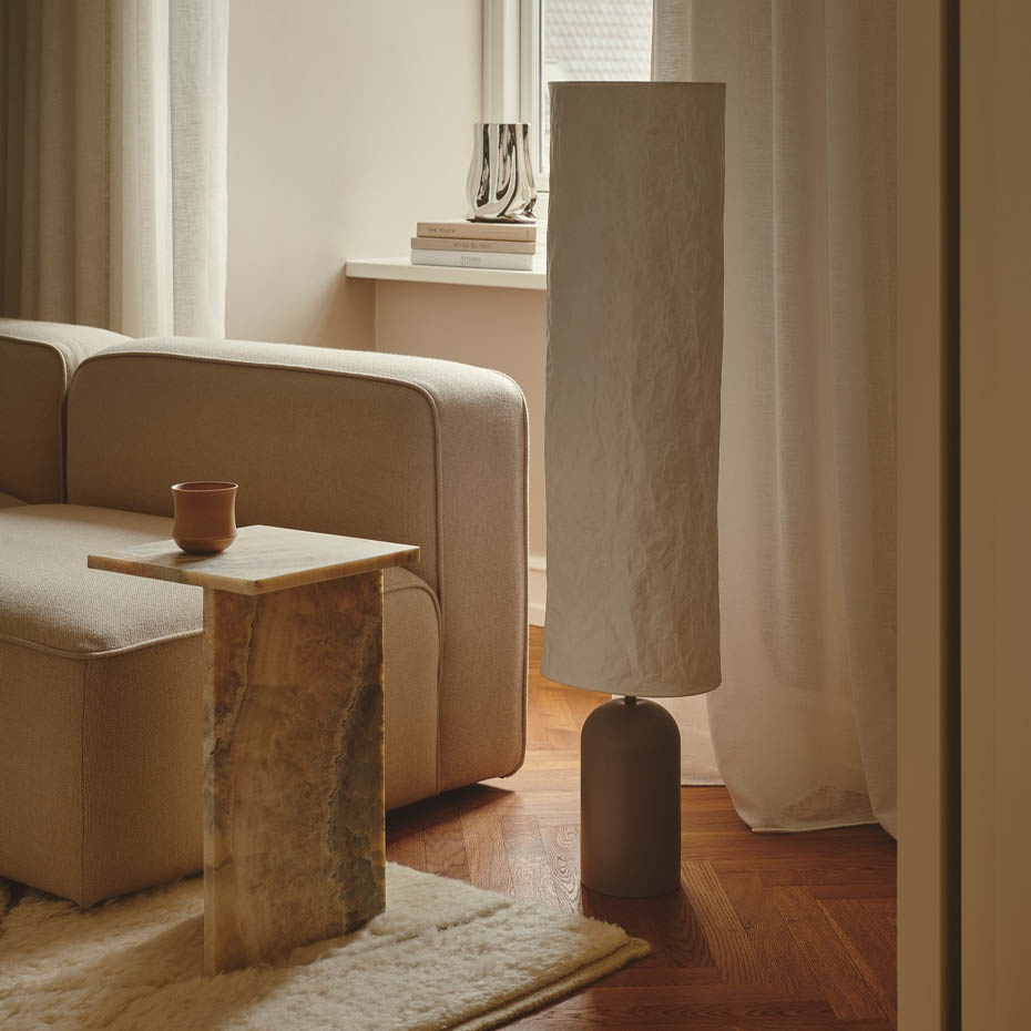 Talli Golvlampa Brun/Vit Tyvek