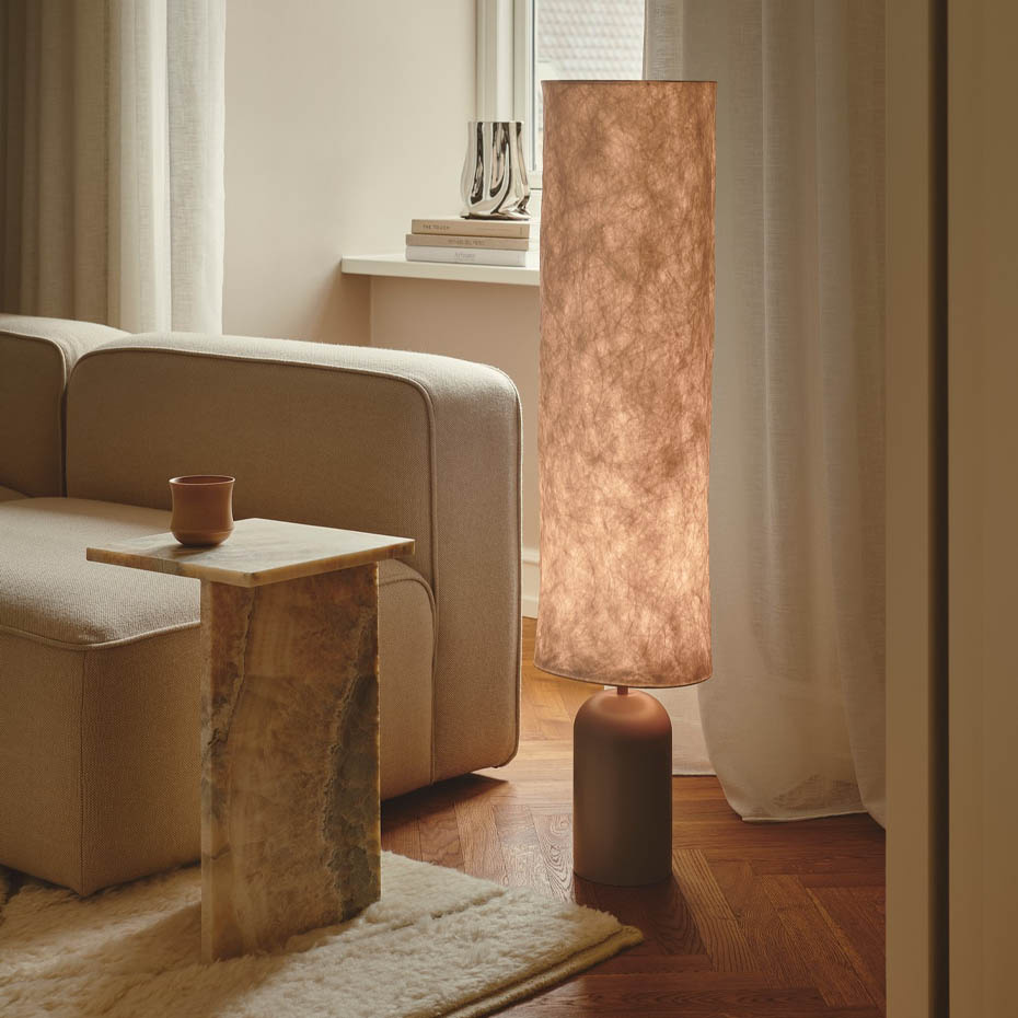 Talli Golvlampa Brun/Vit Tyvek