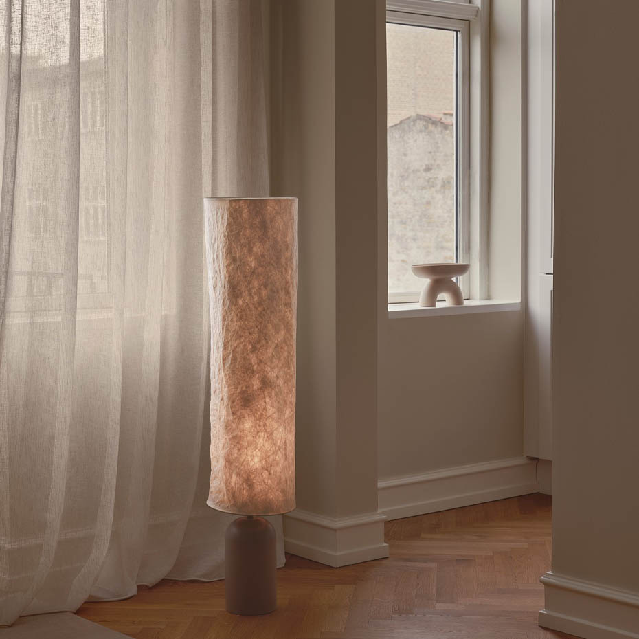 Talli Golvlampa Brun/Vit Tyvek