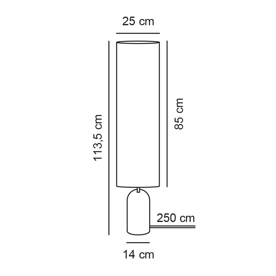 Talli Golvlampa Brun/Vit Tyvek