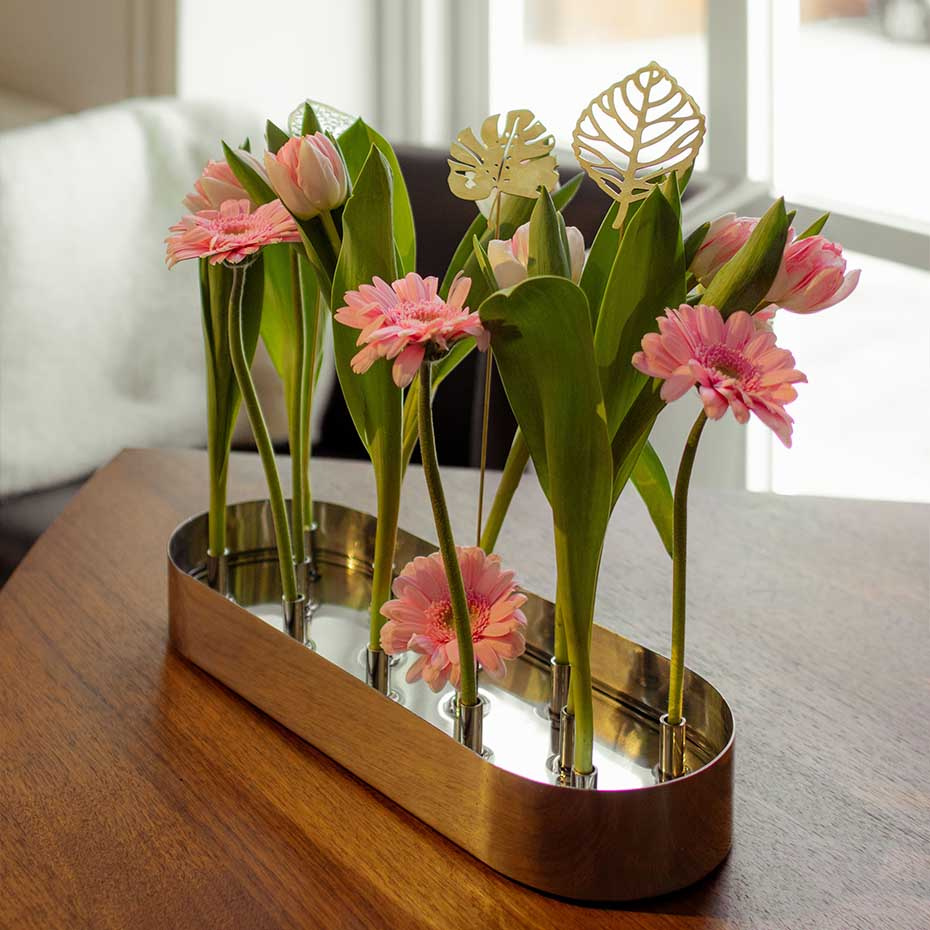 Brass Leaves Wood 2-Pack