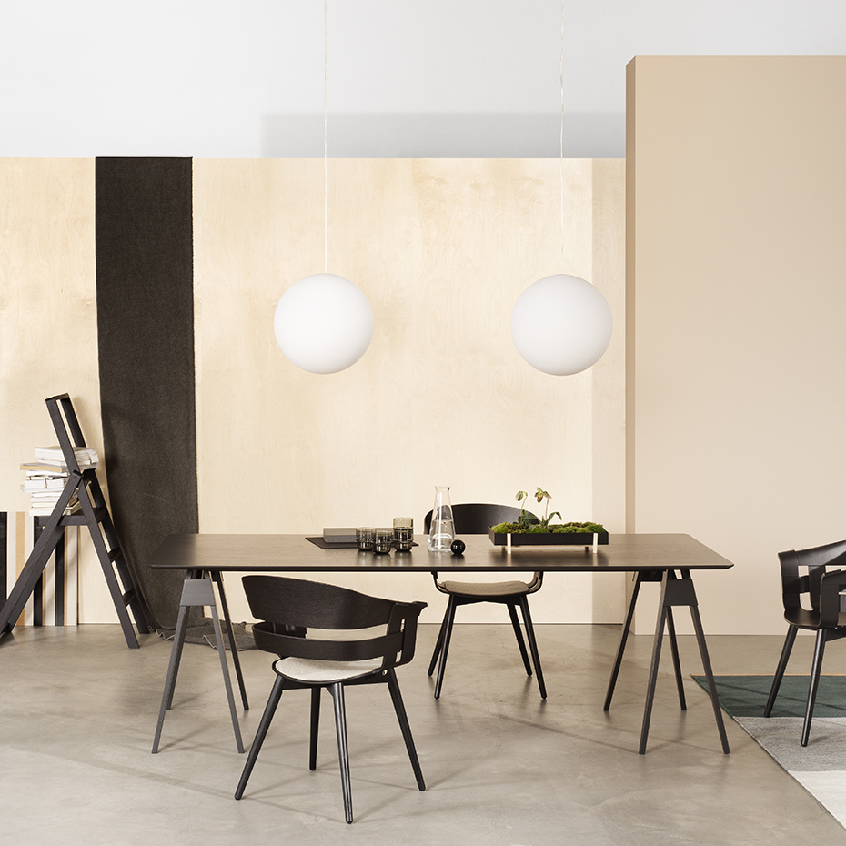 Luna Lamp Pendel Medium White