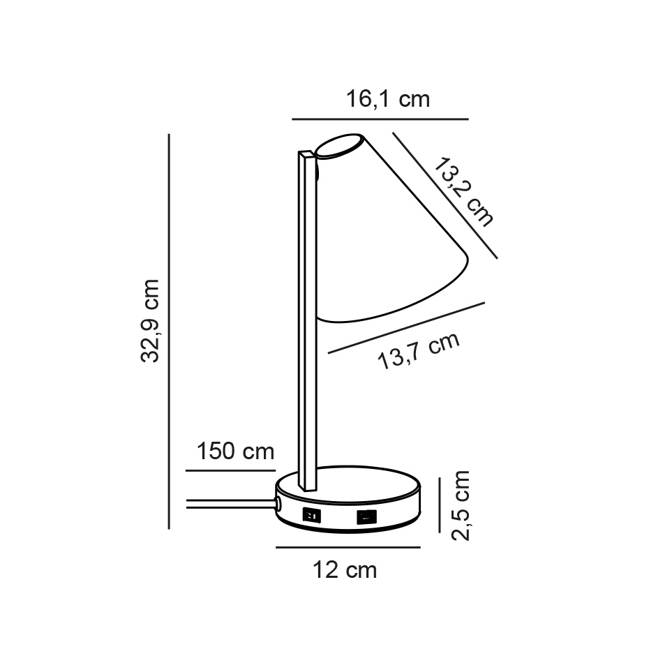 Wilmer Bordslampa Vit