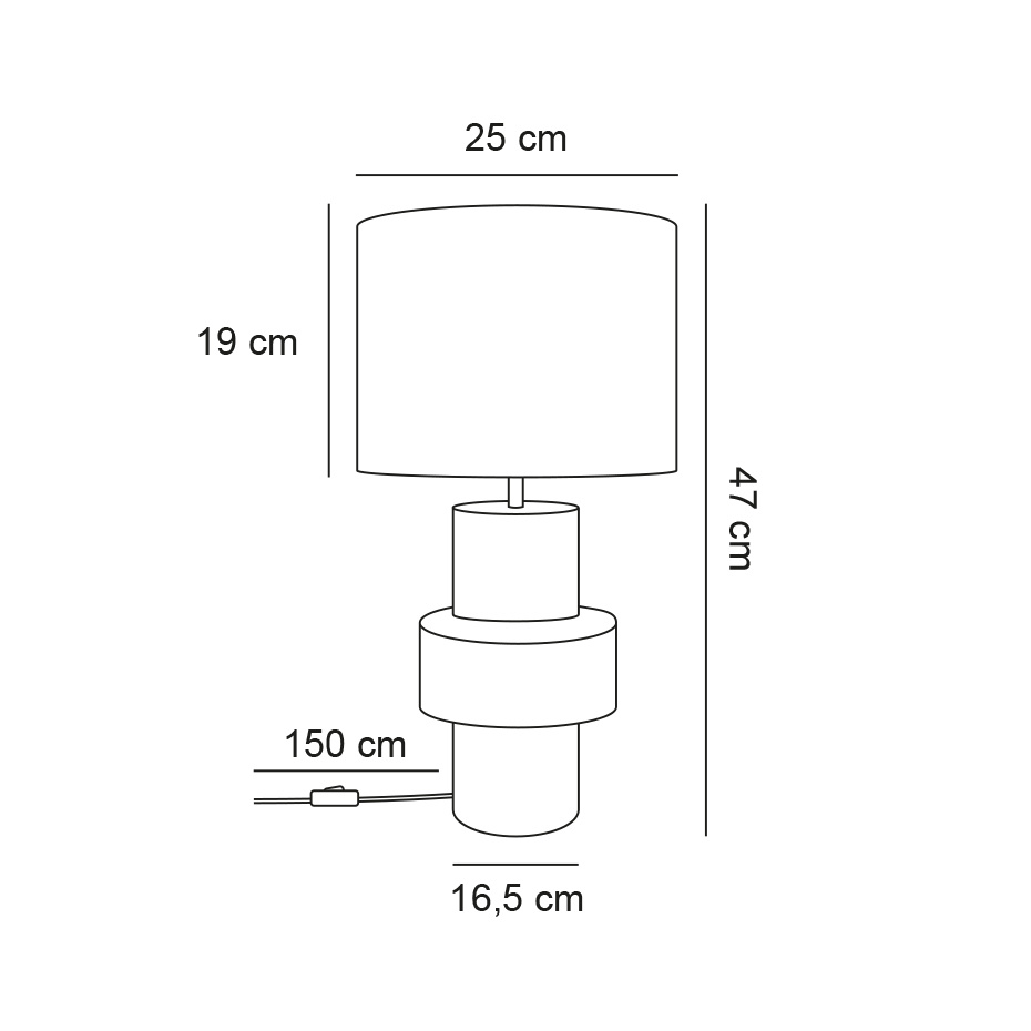 Dugan Bordslampa Beige