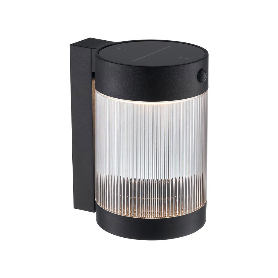 Coupar Solar Vägglampa Svart