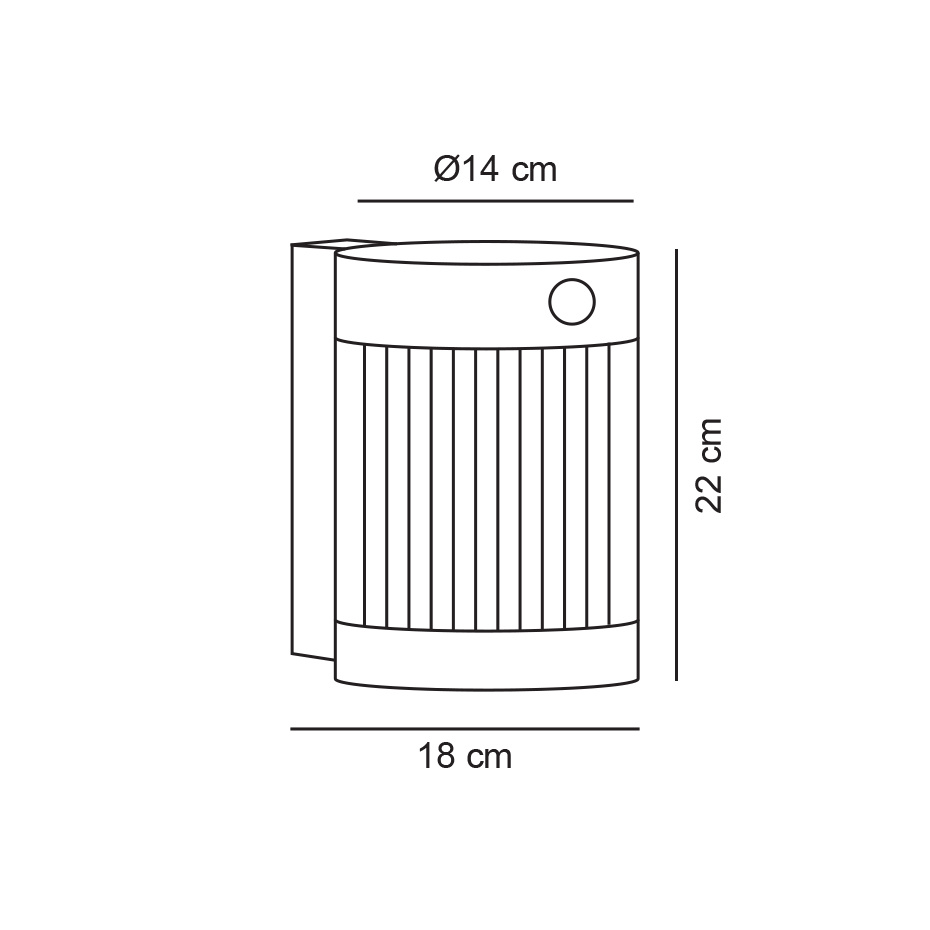Coupar Solar Vägglampa Svart