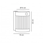 Coupar Solar Vägglampa Svart Coupar Solar Vägglampa Svart