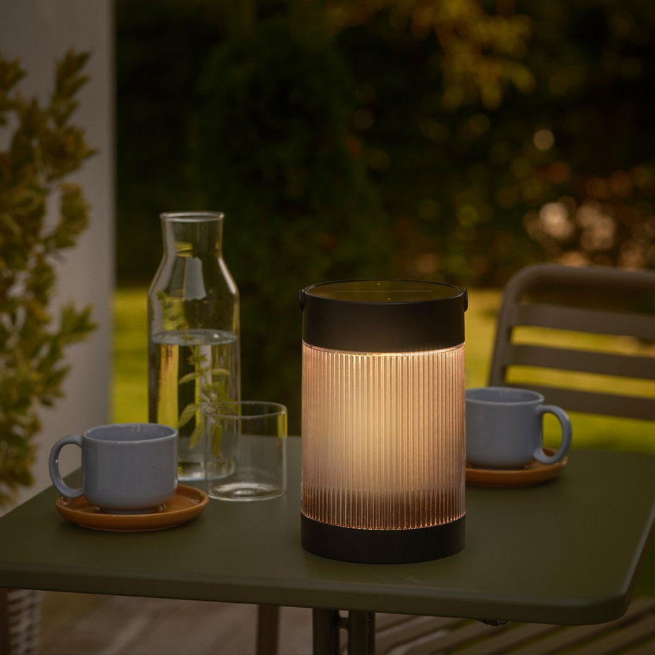 Coupar Solar Portabel Bordslampa Svart