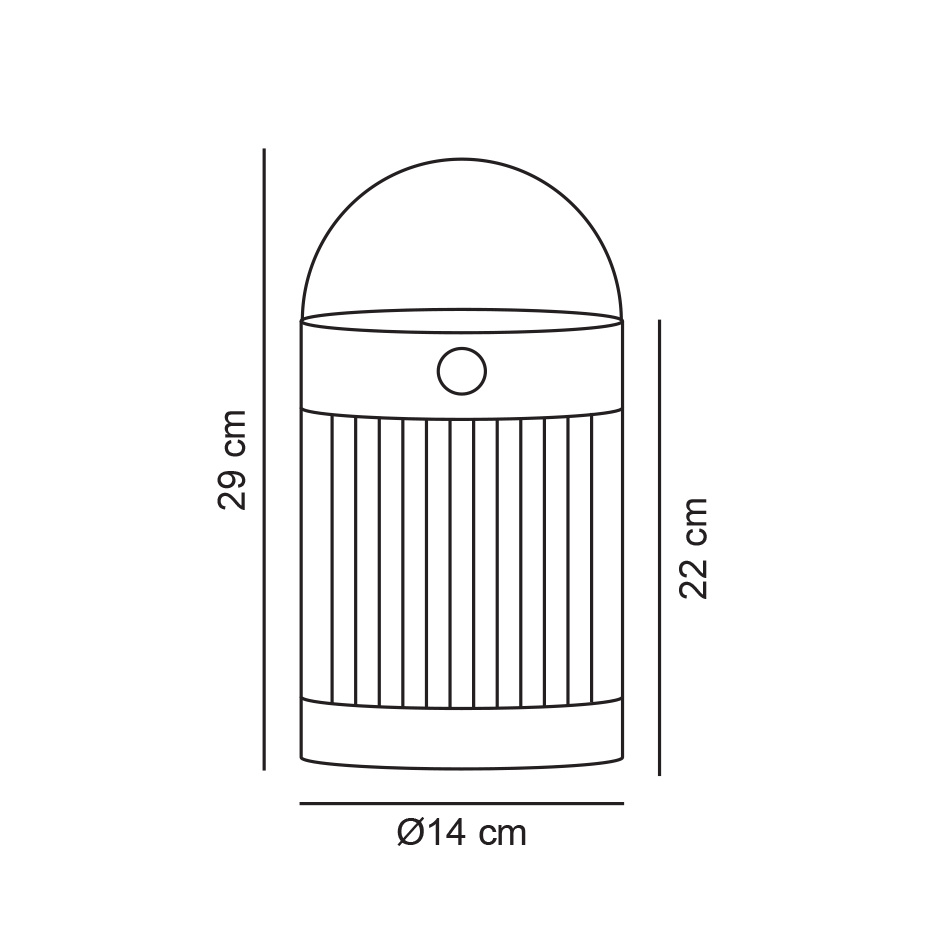 Coupar Solar Portabel Bordslampa Sand
