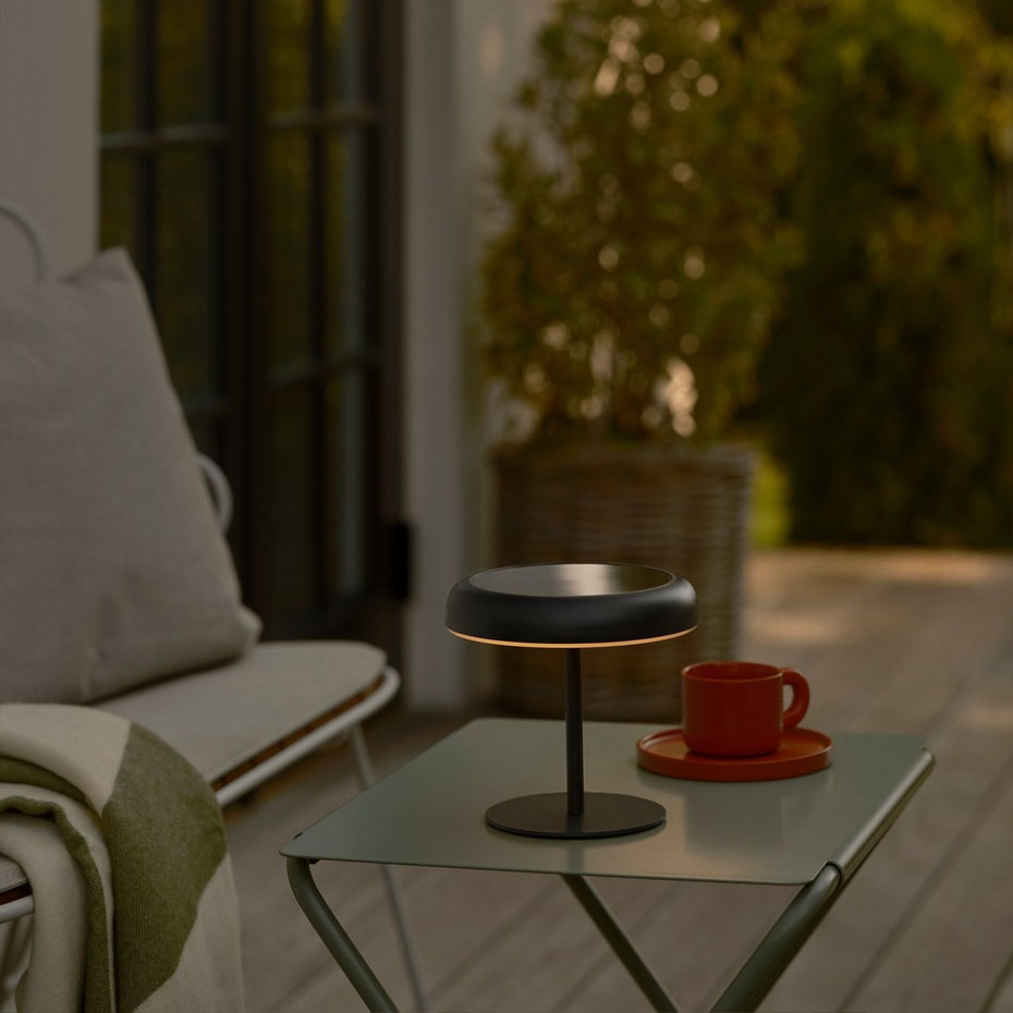 Elmer Solar Portabel Bordslampa Svart