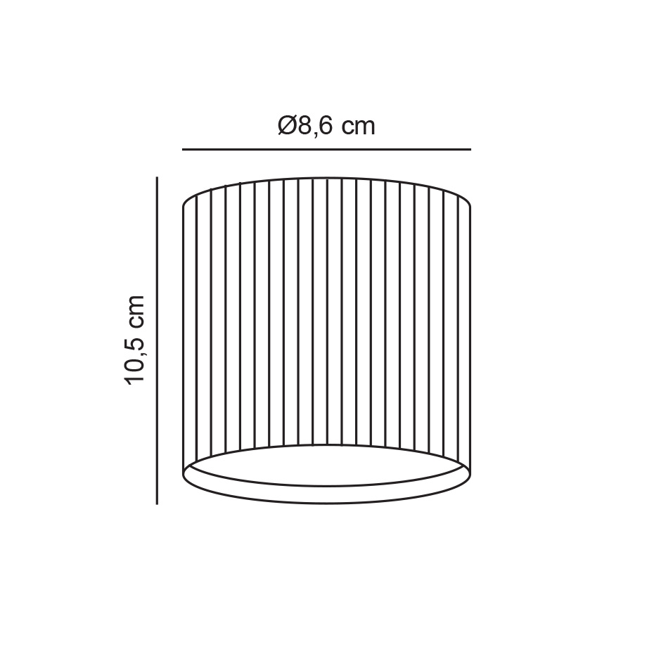 Kyklop Ripple Plafond Svart