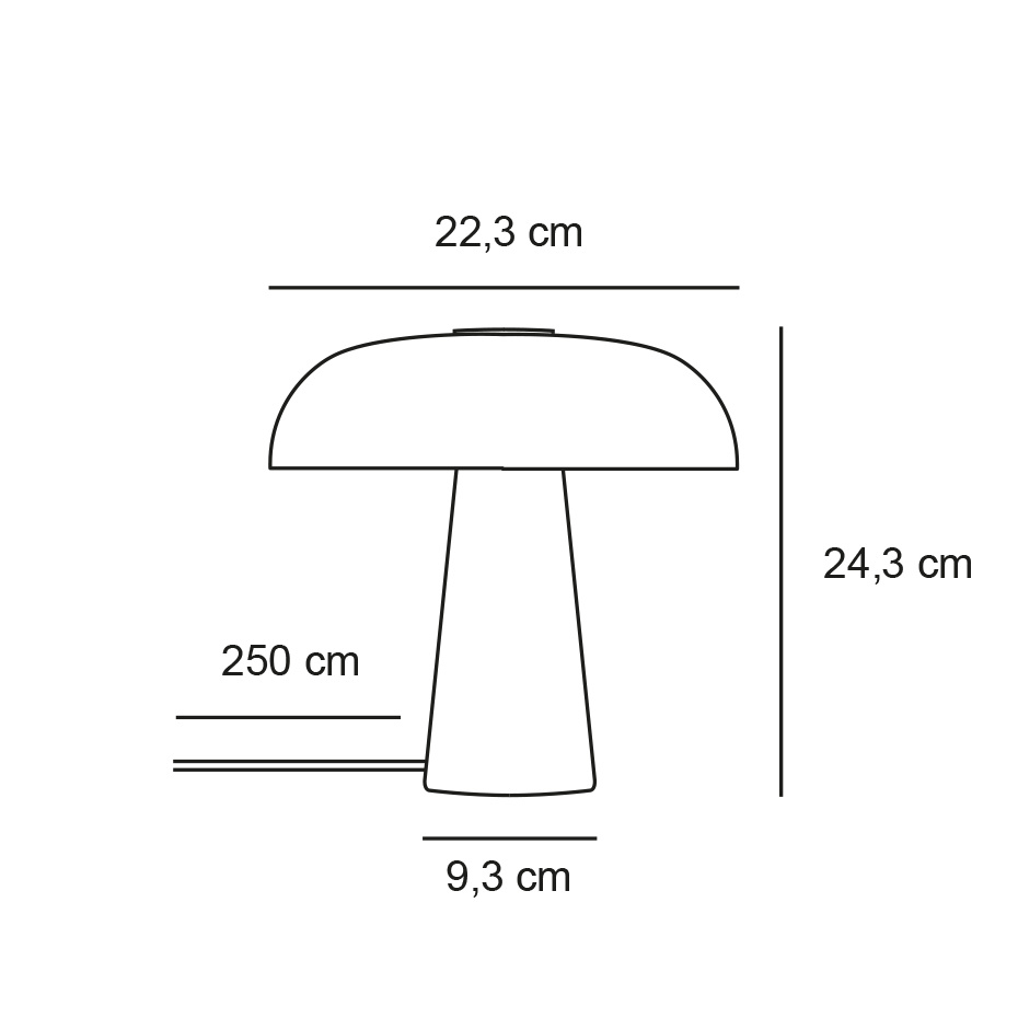 Glossy Mini Bordslampa Vit