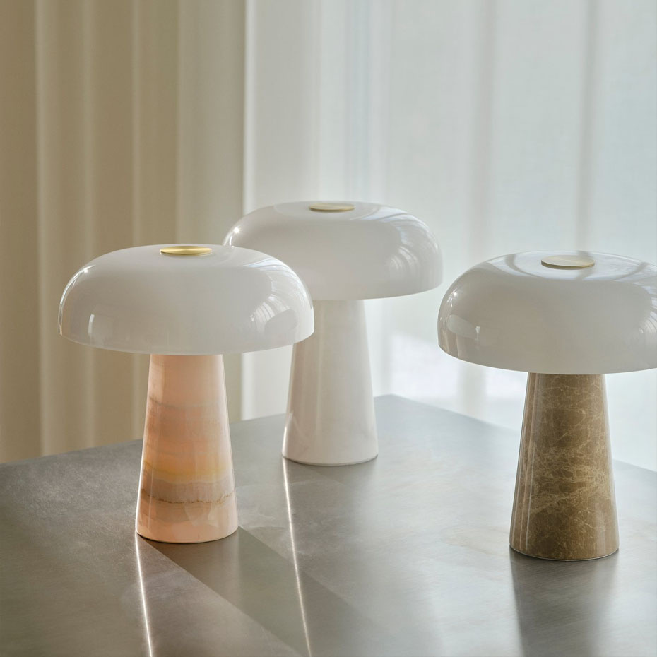 Glossy Mini Bordslampa Vit