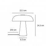 Glossy Mini Bordslampa Beige Glossy Mini Bordslampa Beige