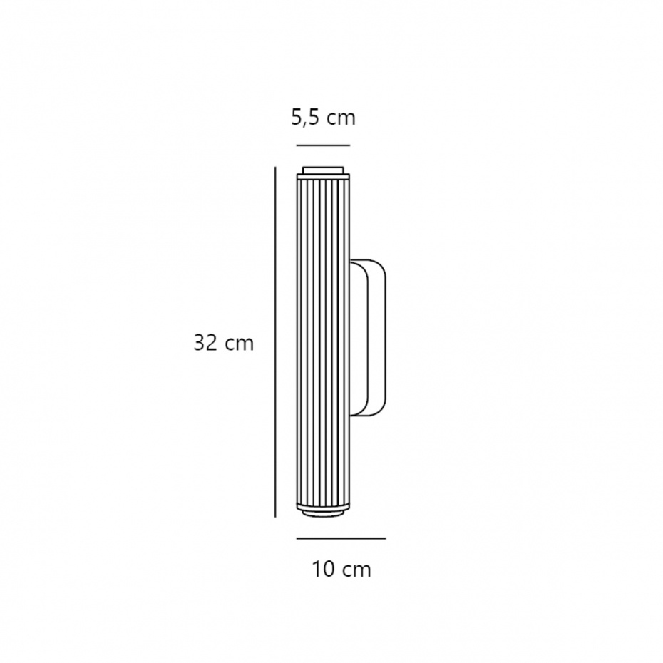 Virelle 32 Vägglampa Svart IP44