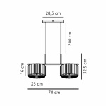 Vivienne Dual Pendel Svart Vivienne Dual Pendel Svart