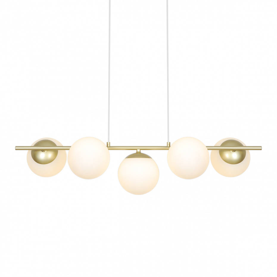 Lilly 5 Pendel Mässing/Opalglas