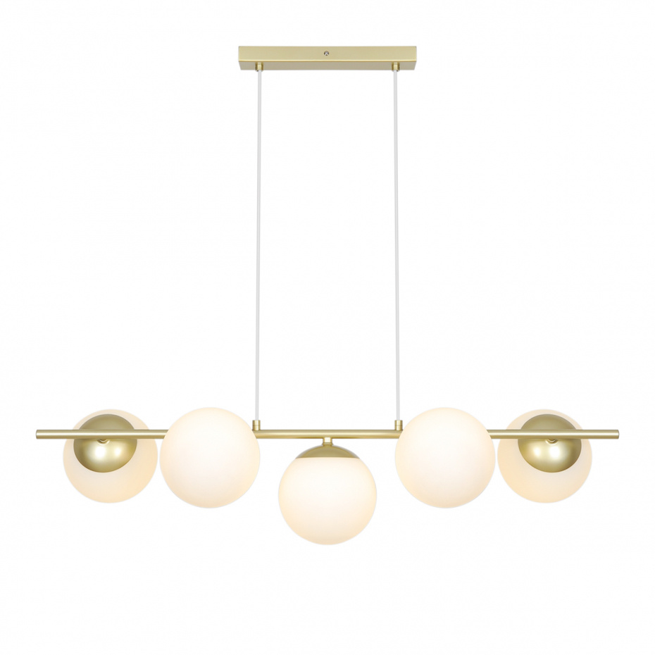 Lilly 5 Pendel Mässing/Opalglas