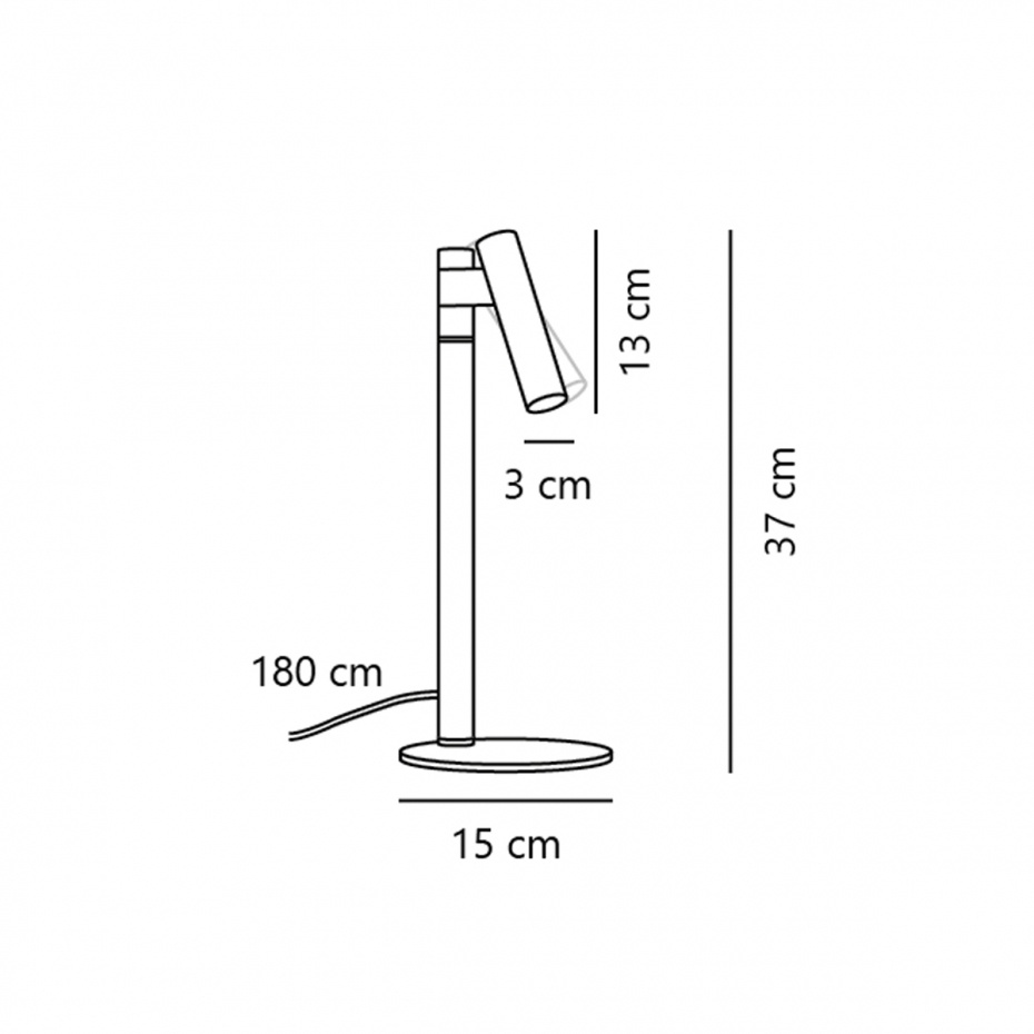 Makoto Bordslampa Satin Krom