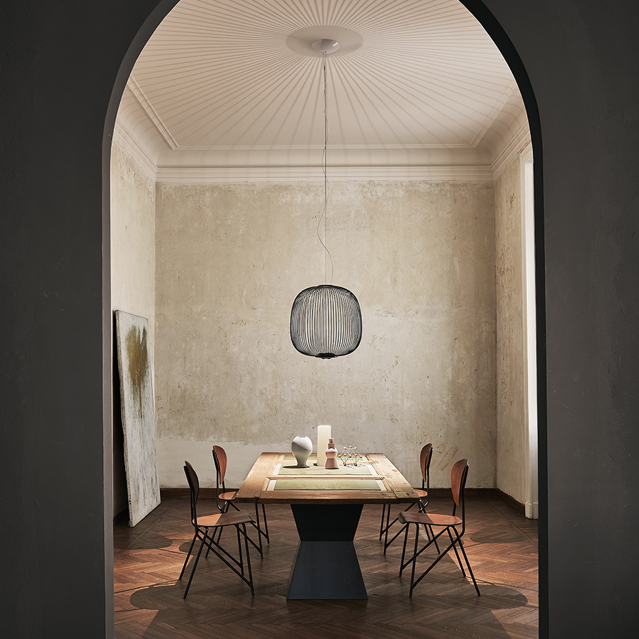 Spokes Pendel 2 Large LED Grafite