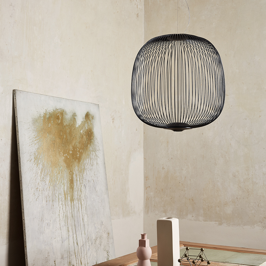 Spokes Pendel 2 Large LED Grafite