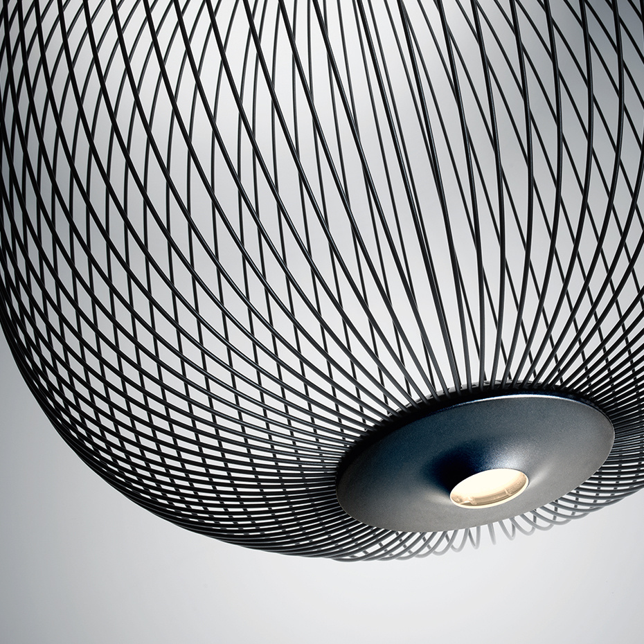 Spokes Pendel 2 Large LED Grafite