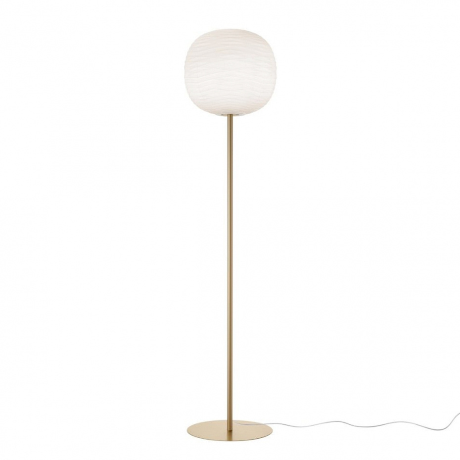 Gem Golvlampa Gold/White