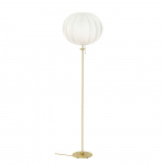 Uno Classic Golvlampa Borstad Mässing/Vit Linne Uno Classic Golvlampa Borstad Mässing/Vit Linne
