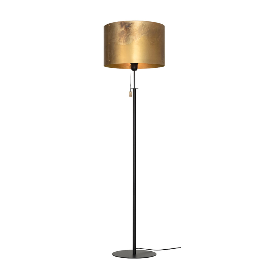 Svep Golvlampa Mattsvart/Rå Mässing