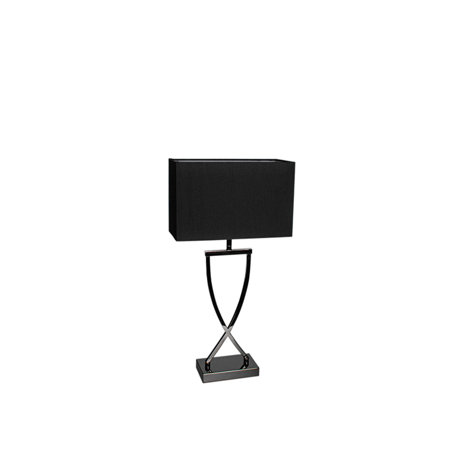 Omega Bordslampa H52cm Svartkrom/Svart