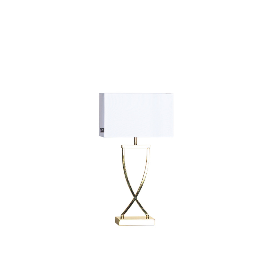 Omega Bordslampa H52cm Mässing/Vit