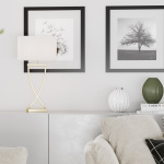 Omega Bordslampa H52cm Mässing/Vit Omega Bordslampa H52cm Mässing/Vit