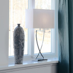 Omega Bordslampa H69cm Mässing/Vit Omega Bordslampa H69cm Mässing/Vit