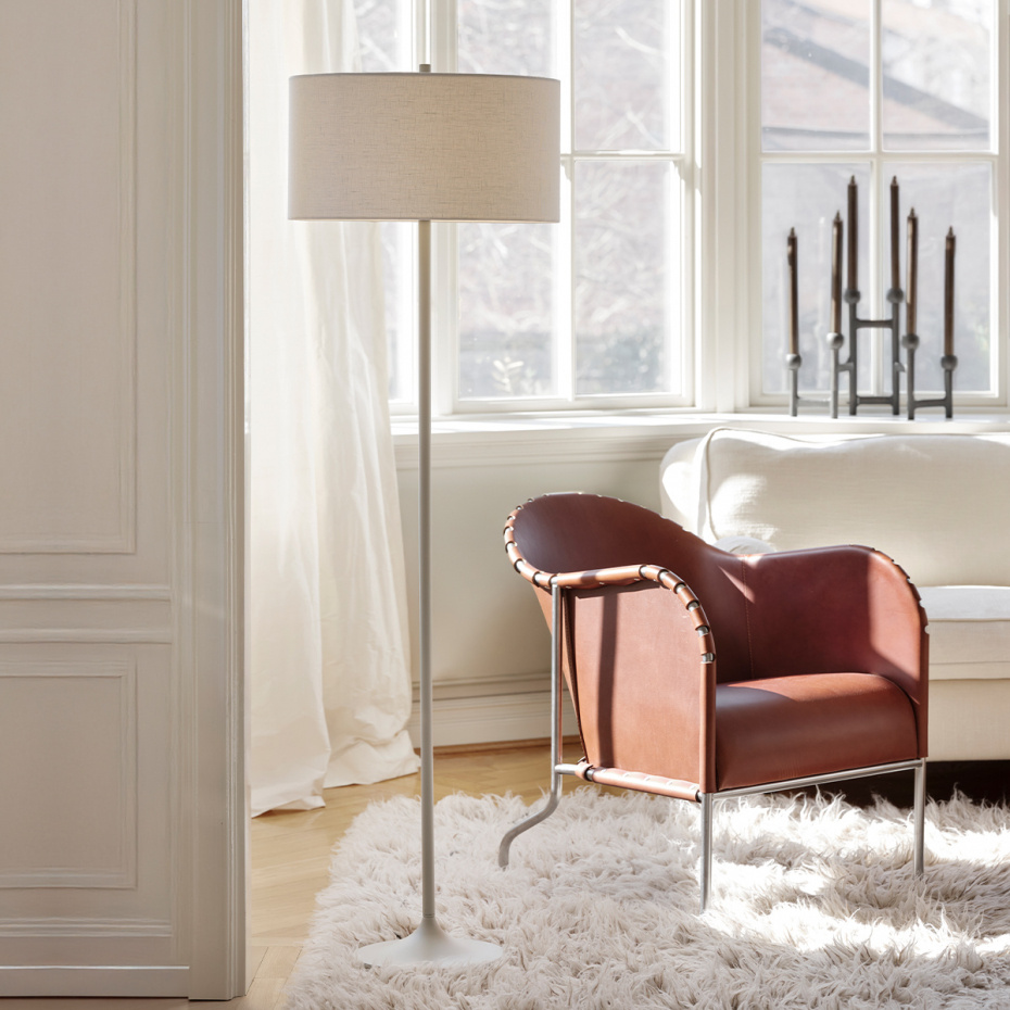 Soft Golvlampa Vit Linne/Sand