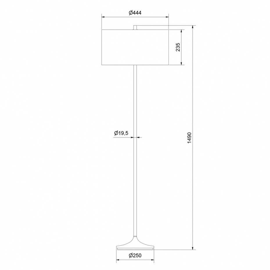 Soft Golvlampa Vit Linne/Metallic Bronze