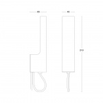 Visir Vägglampa Med Kabel Rå Koppar Visir Vägglampa Med Kabel Rå Koppar