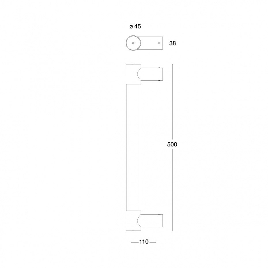 Ray Vägglampa Medium Borstad Mässing IP44