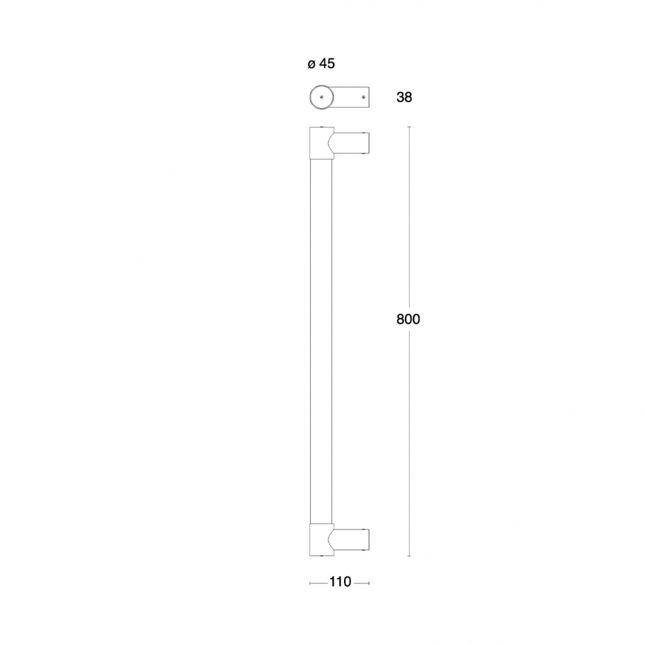 Ray Vägglampa Stor Borstad Mässing IP44