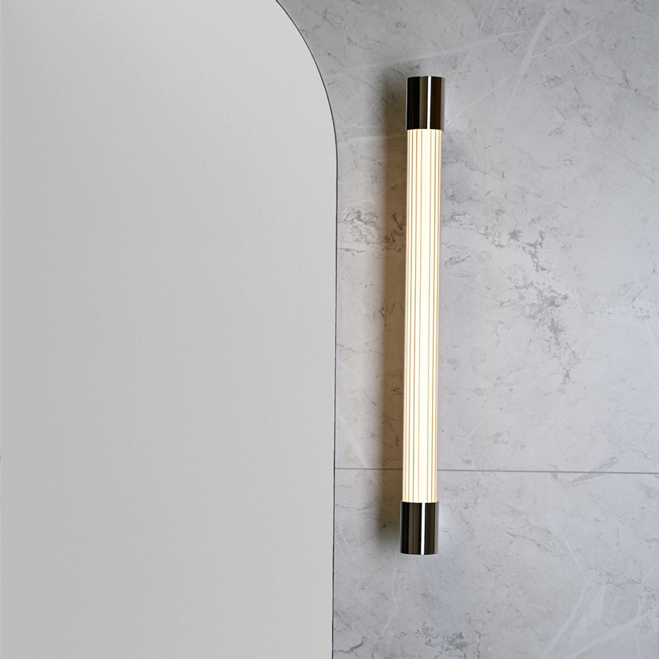 Ray Vägglampa Medium Förnicklad Mässing IP44