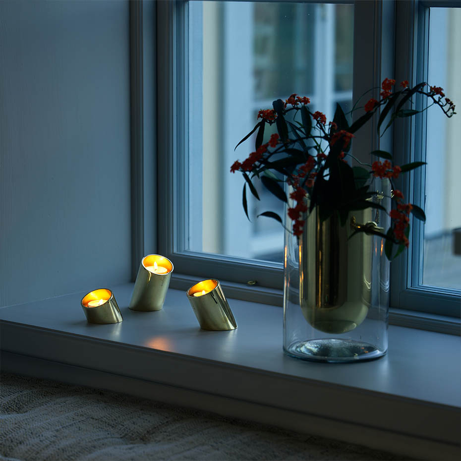 Tipp Ljushållare Mässing 3-Pack