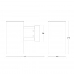 C627 Vägglampa Liten Vit Struktur C627 Vägglampa Liten Vit Struktur