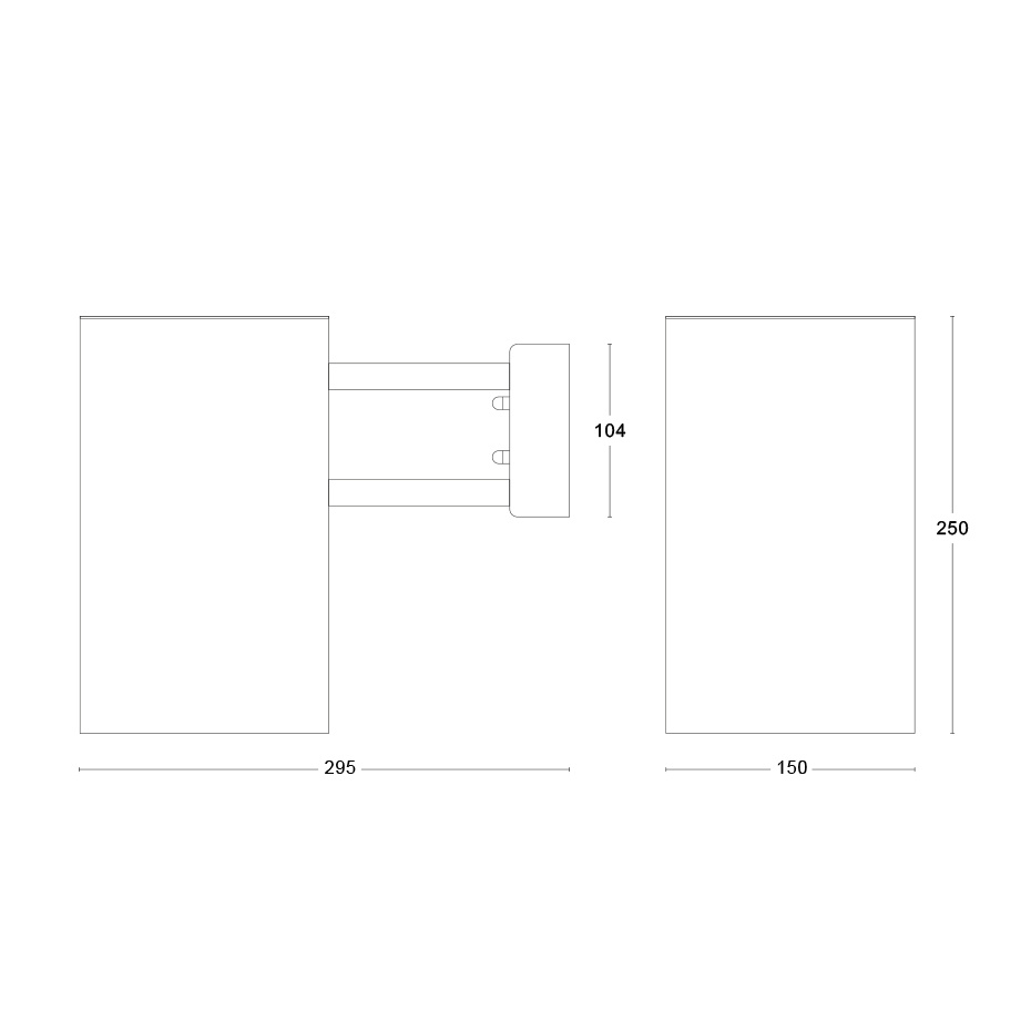 C627 Vägglampa Stor Vit Struktur