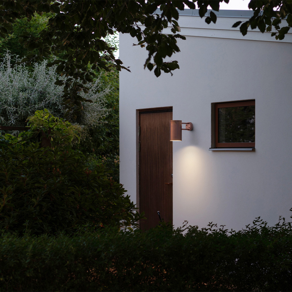 C627 Vägglampa Stor Rå Koppar