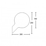 Pin Vägglampa Opalglas IP44 Pin Vägglampa Opalglas IP44