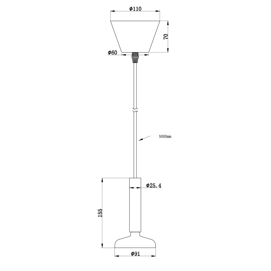 Blend 9 Pendel Traffic White/Brass