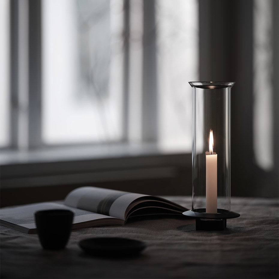 Fyr Ljushållare Mattsvart