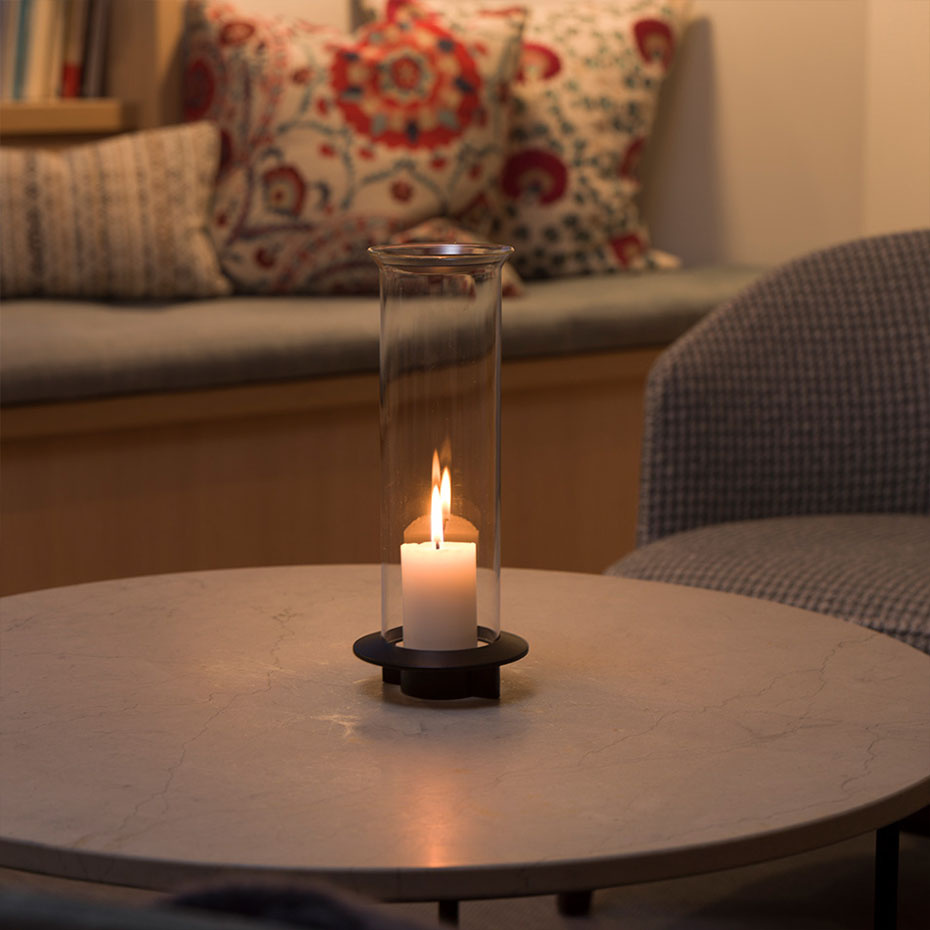 Fyr Ljushållare Mattsvart