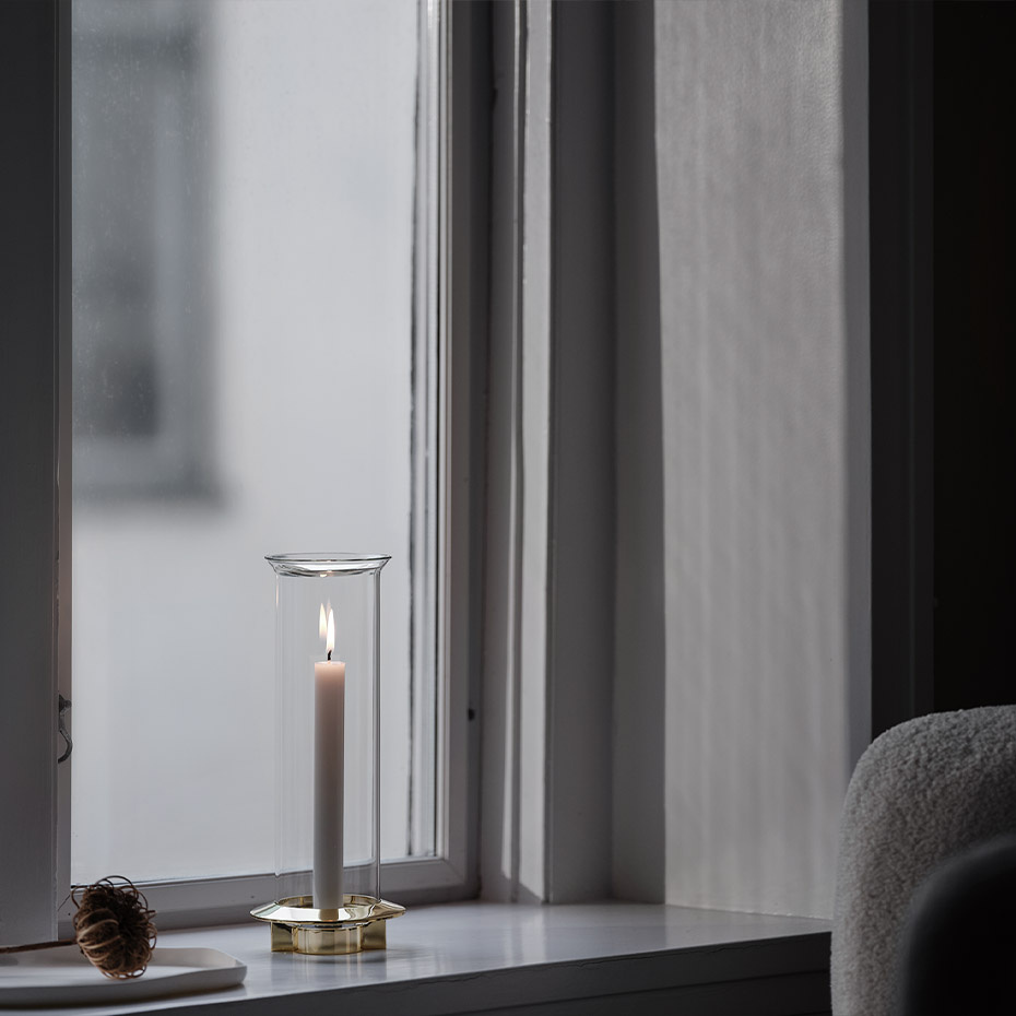 Fyr Ljushållare Mässing