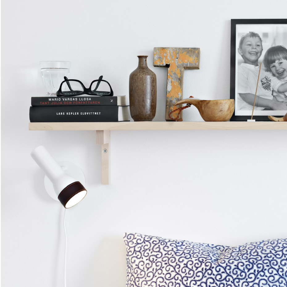 Talk Vägglampa Vit/Brun